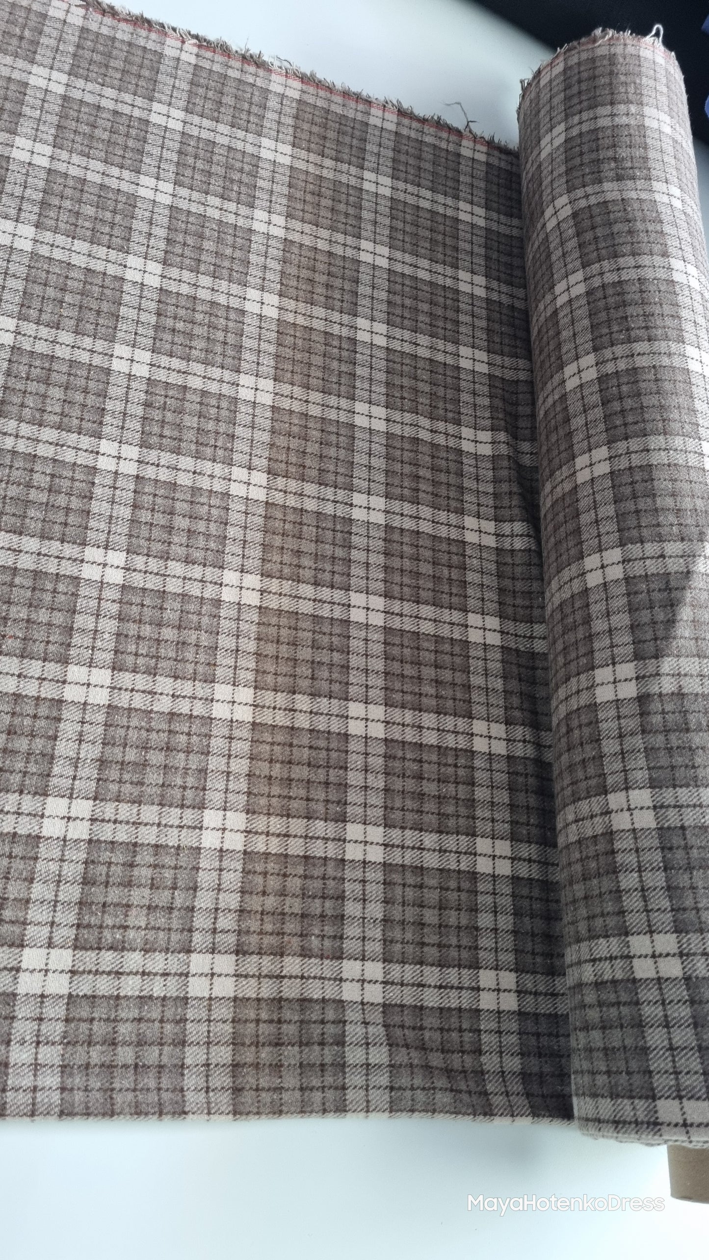 Brown check Demelza dress