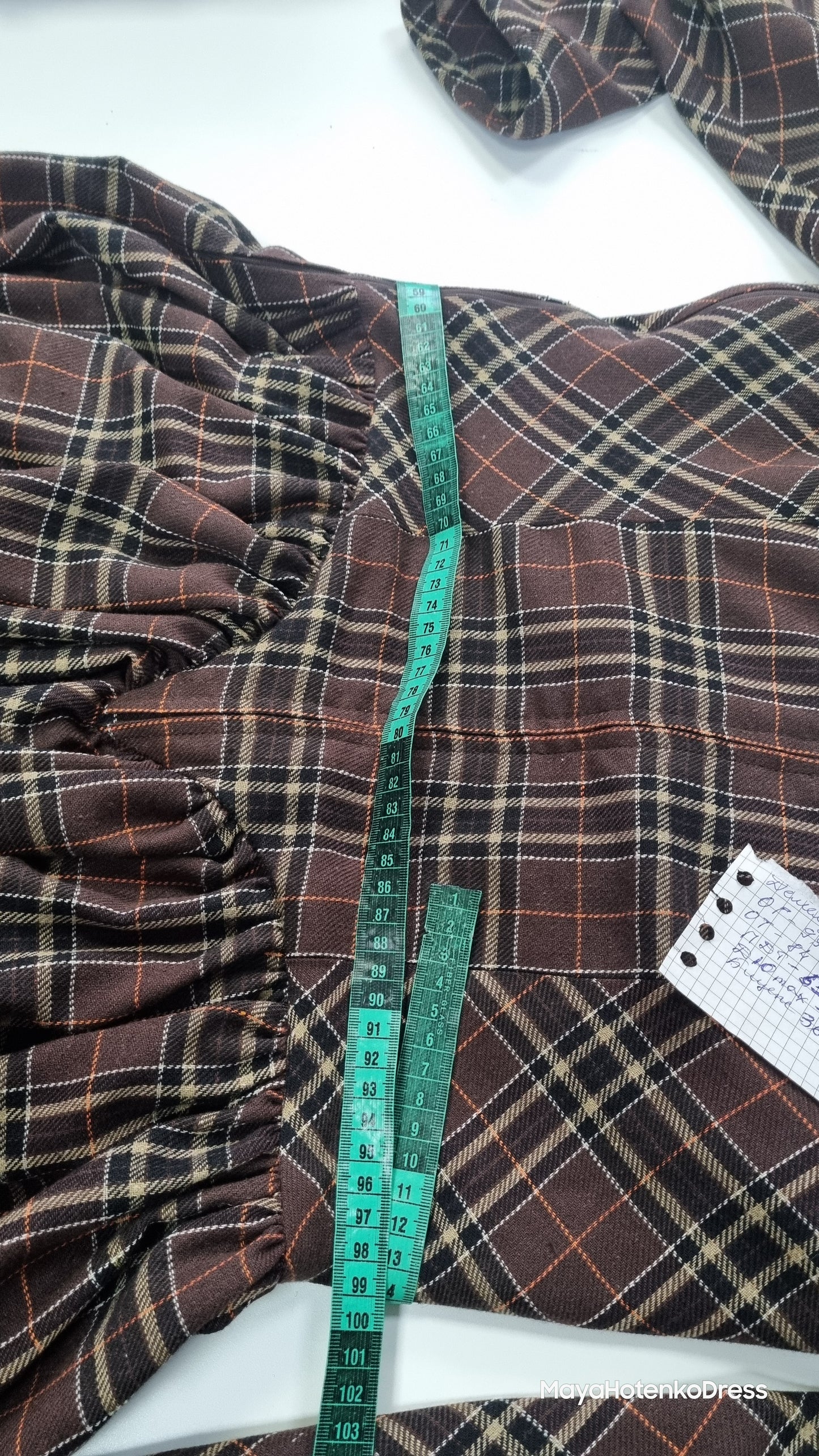 Brown check Demelza dress