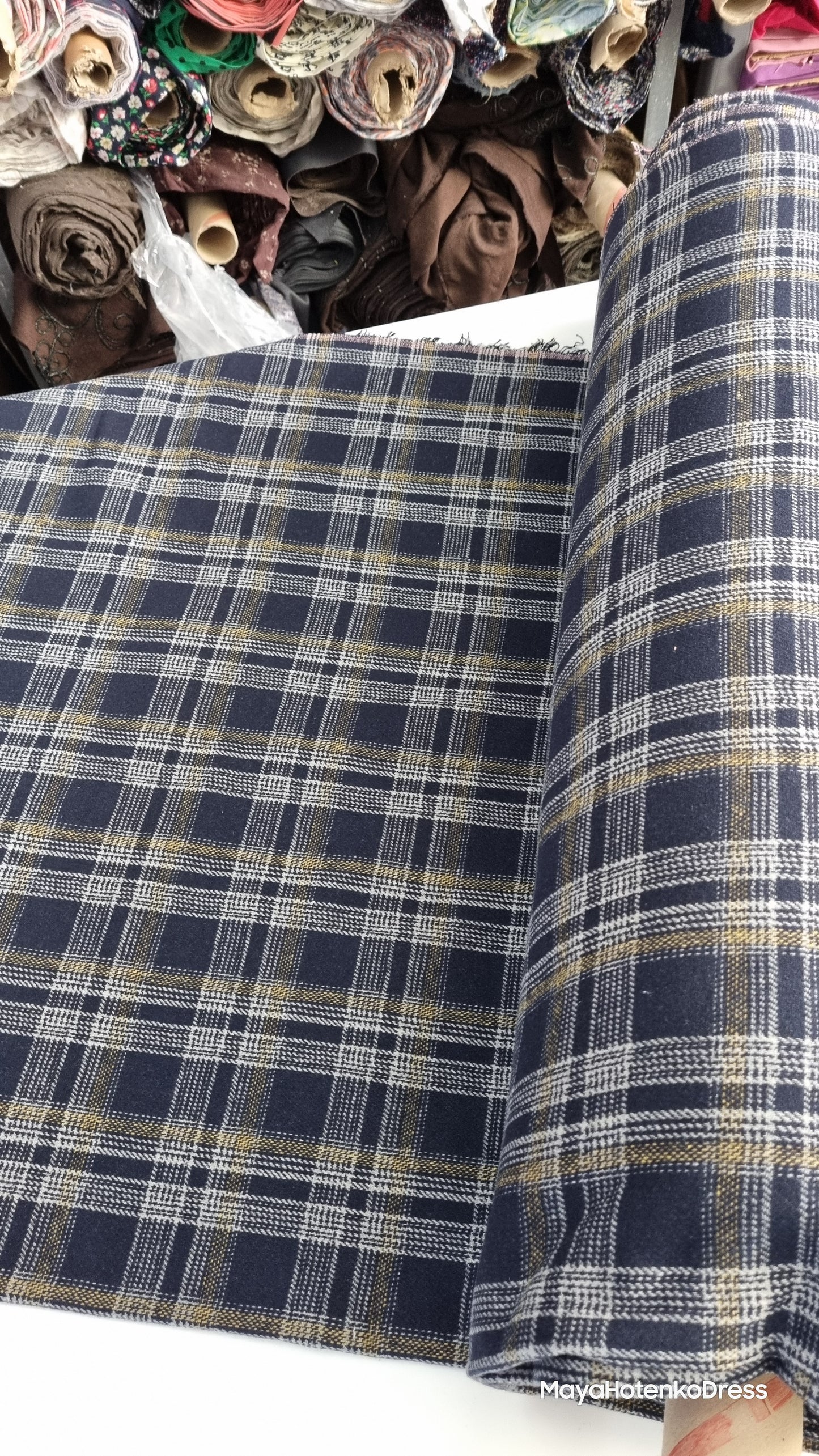 Brown check Demelza dress