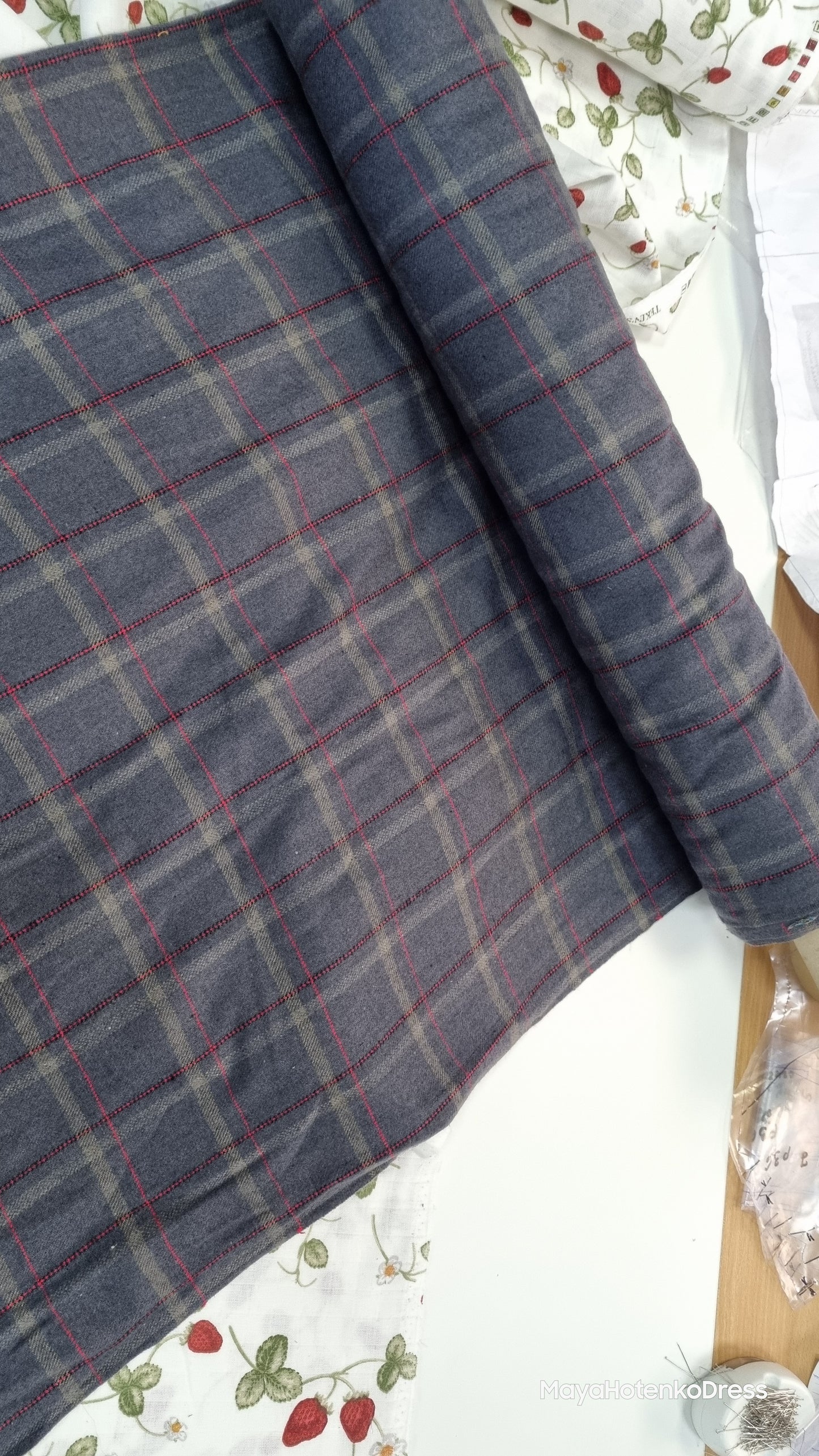 Brown check Demelza dress