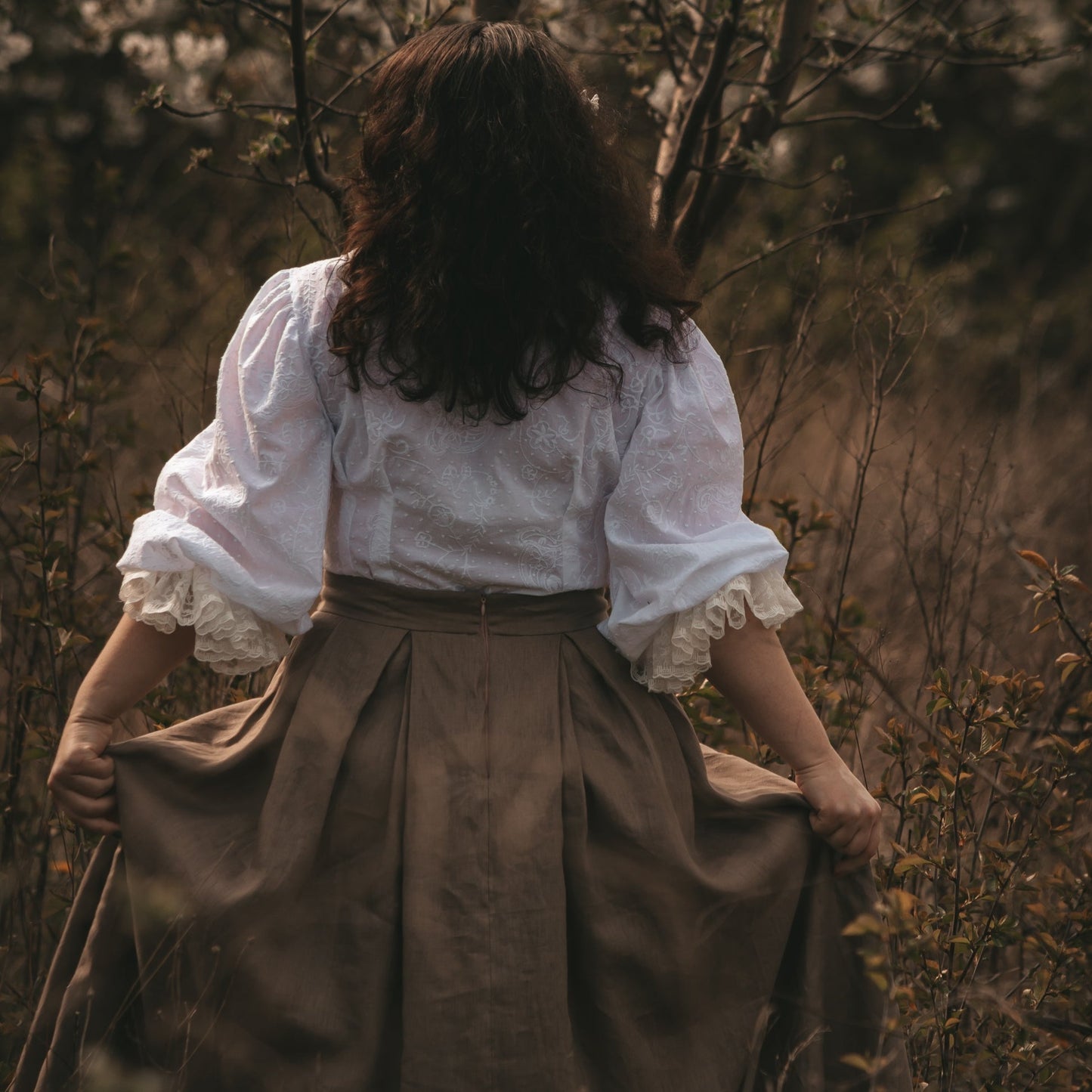 Anne Shirley of Green Gables corset style belt walking skirt