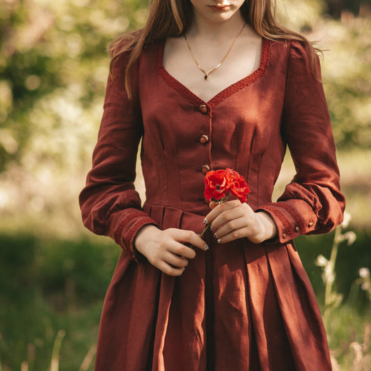 Acorn terracotta dress