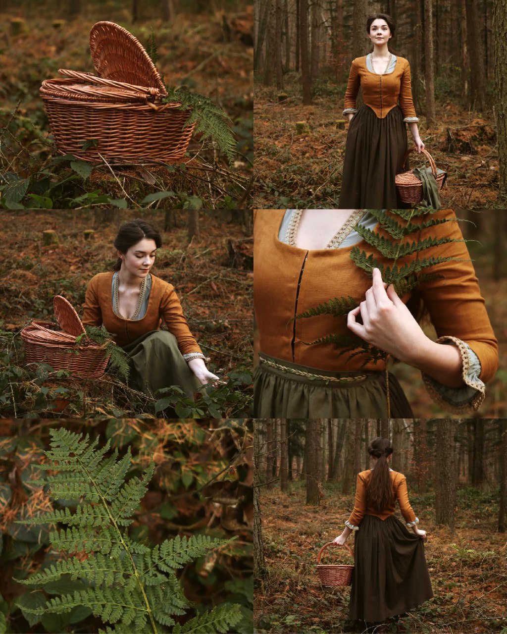 Claire Fraser Outlander linen corset mustard bodice with hooks