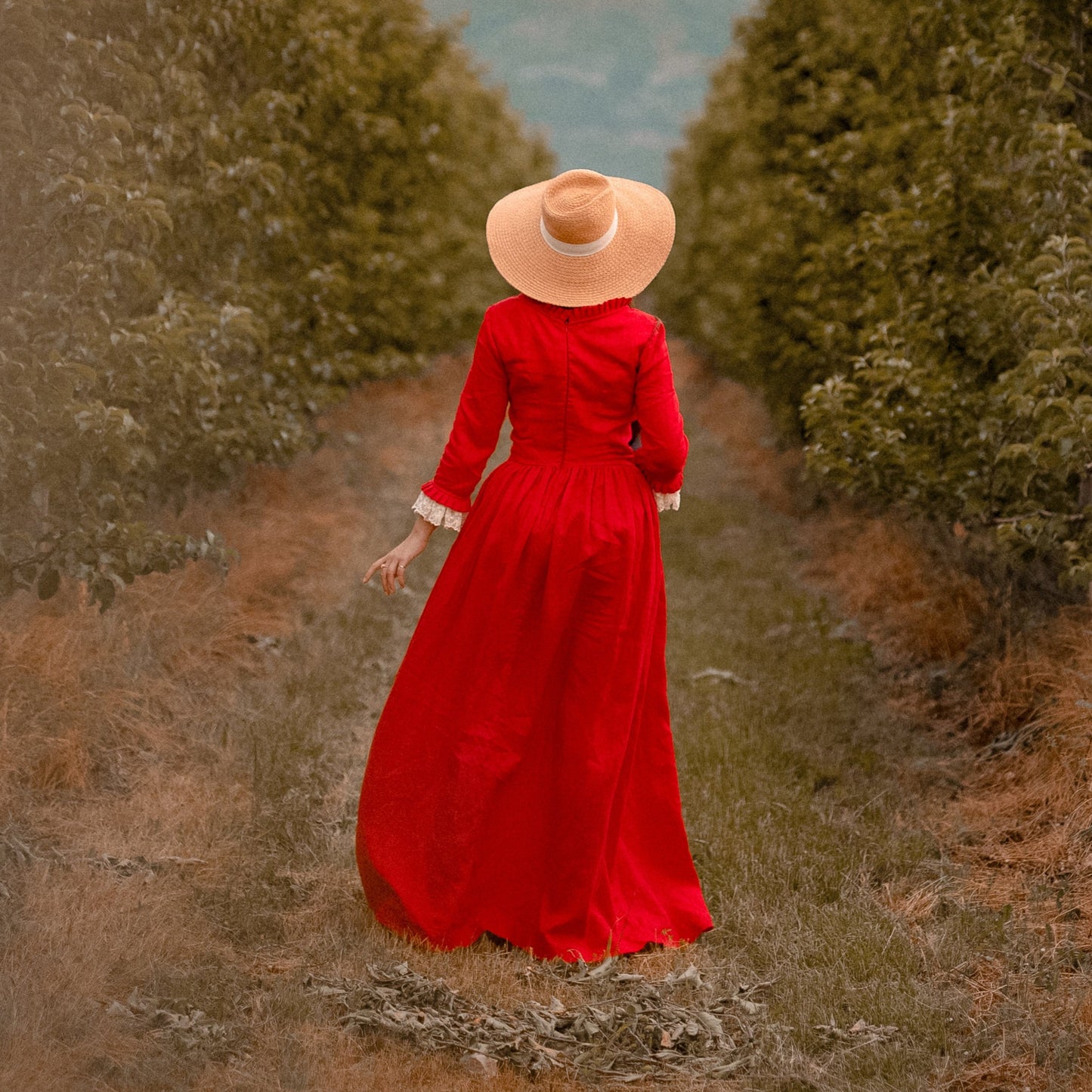 Claire Fraser Outlander corset red linen princesscore dress with lace. Handmade for opera and theater Sussenach dress with hooks in front and amazing lace.
