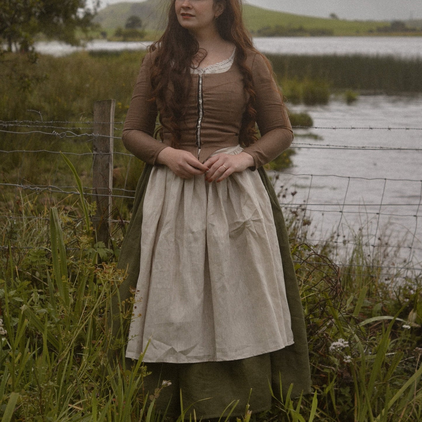 Claire Fraser Outlander brown green costume set