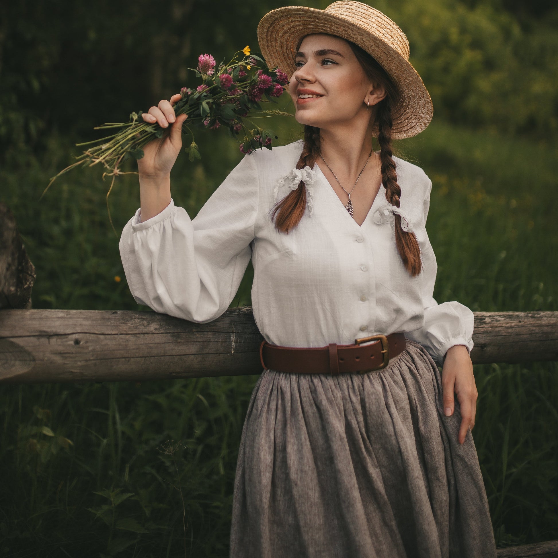 Anne Shirley of Green Gables classic linen skirt