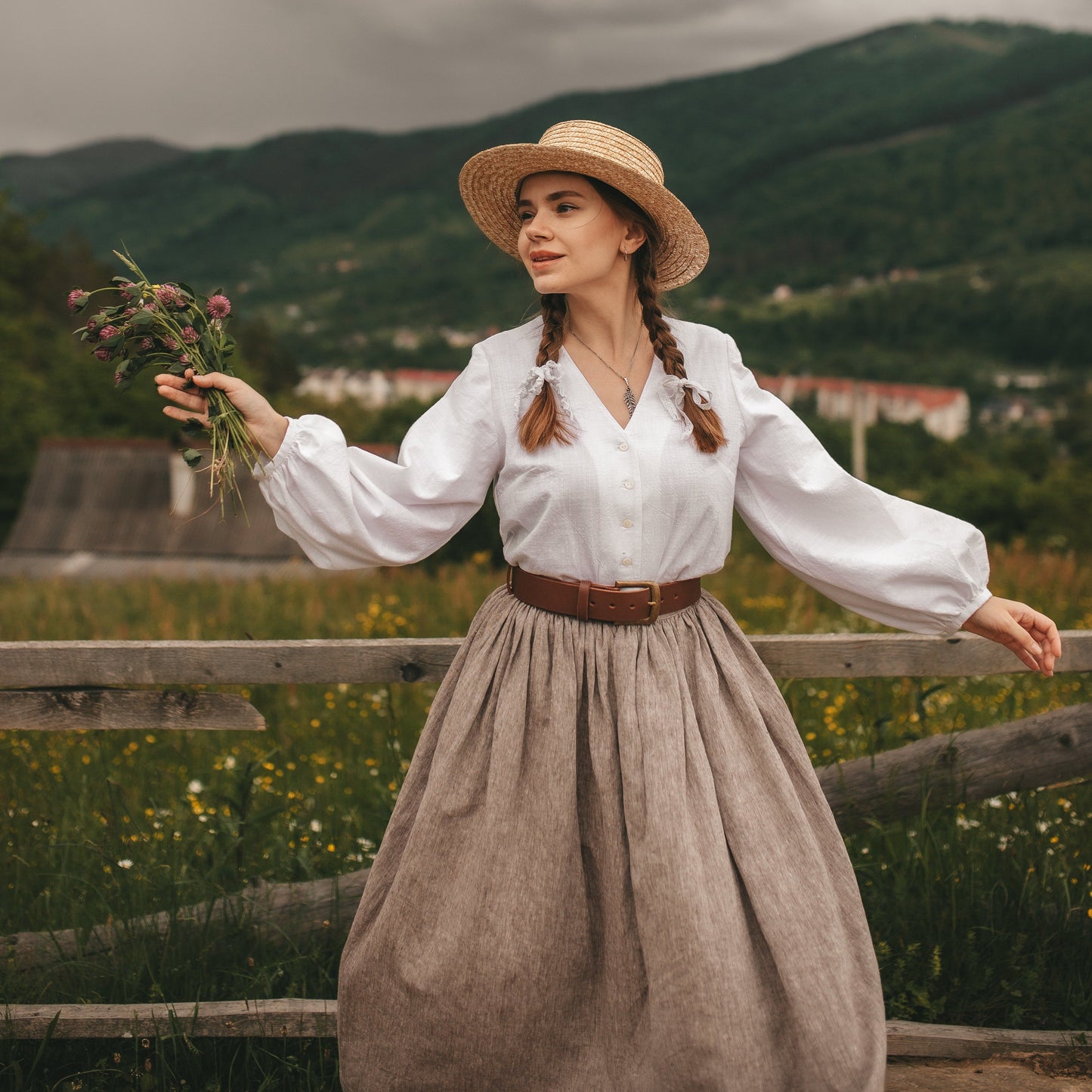 Anne Shirley of Green Gables classic linen skirt