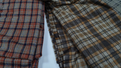 Tartan scotland brown check wool