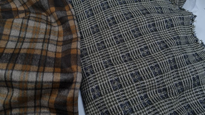 Tartan scotland brown check wool