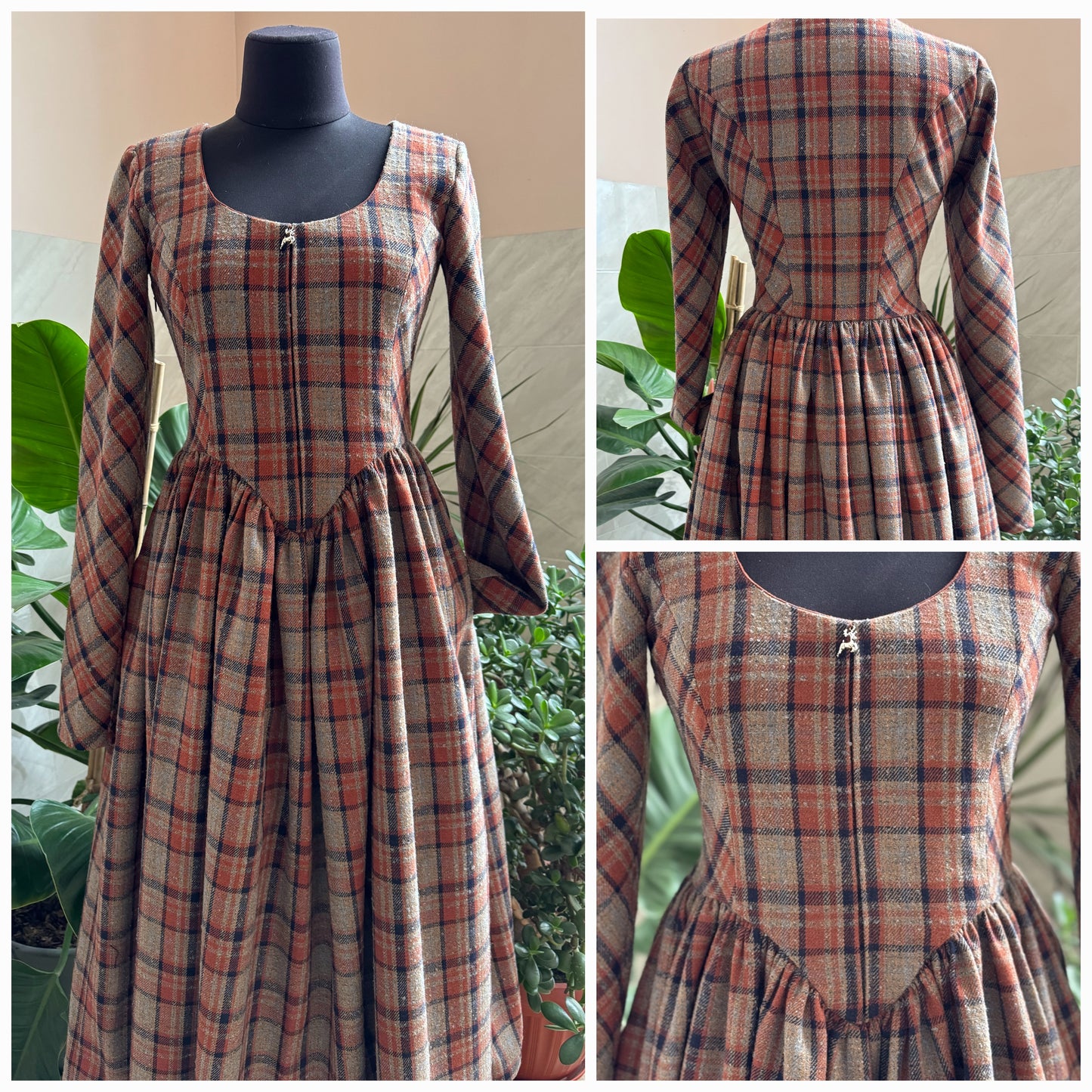 Rust check Demelza dress