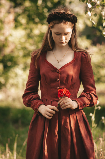 Acorn terracotta dress