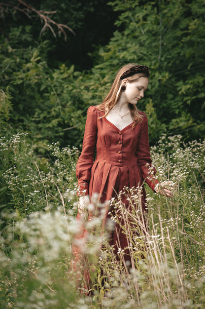 Acorn terracotta dress