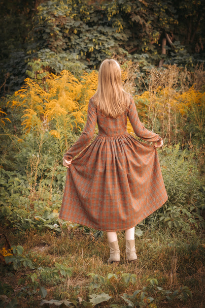 Rust check Demelza dress