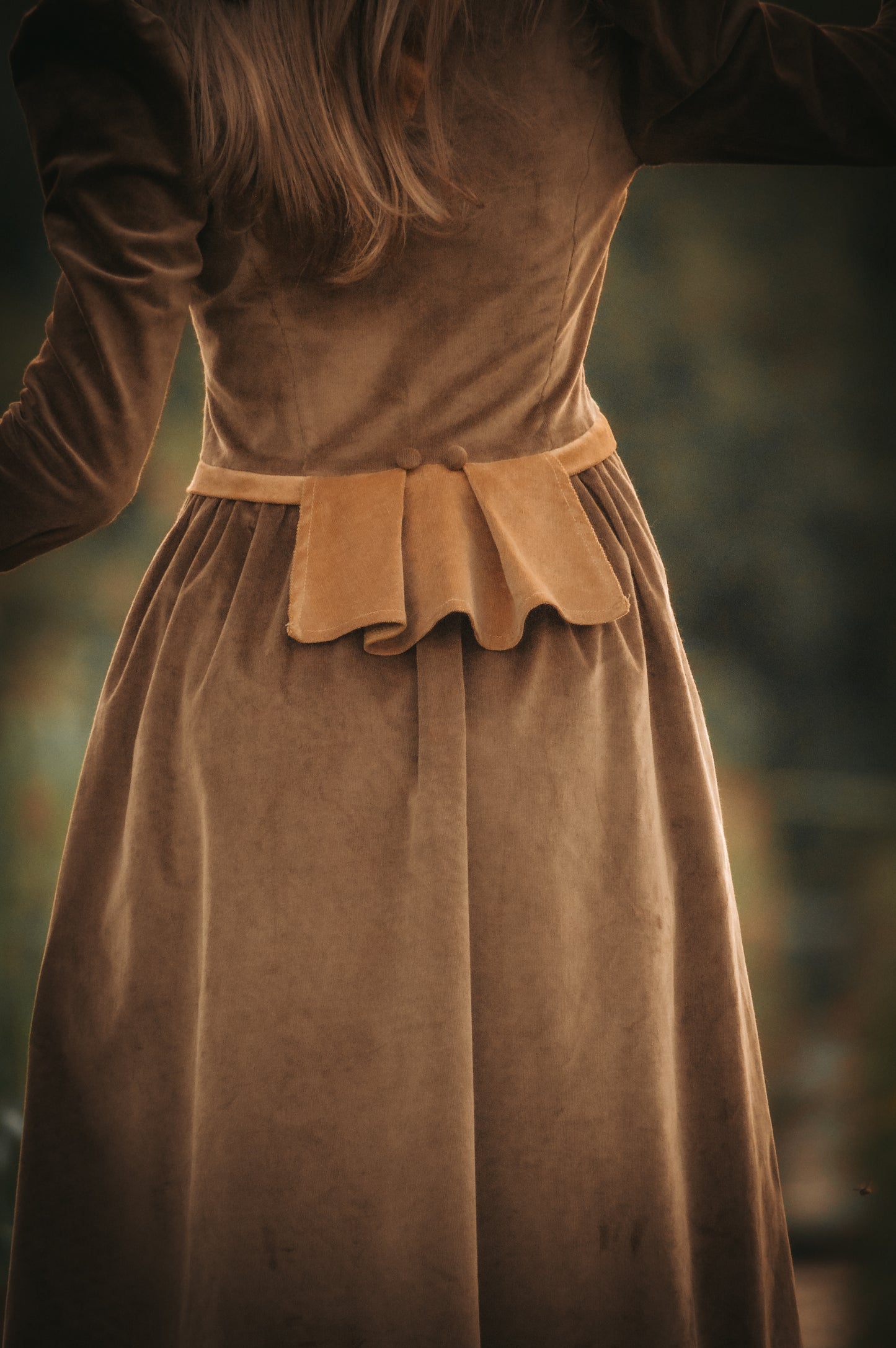 Lady Autumn Pumpkin corduroy dress