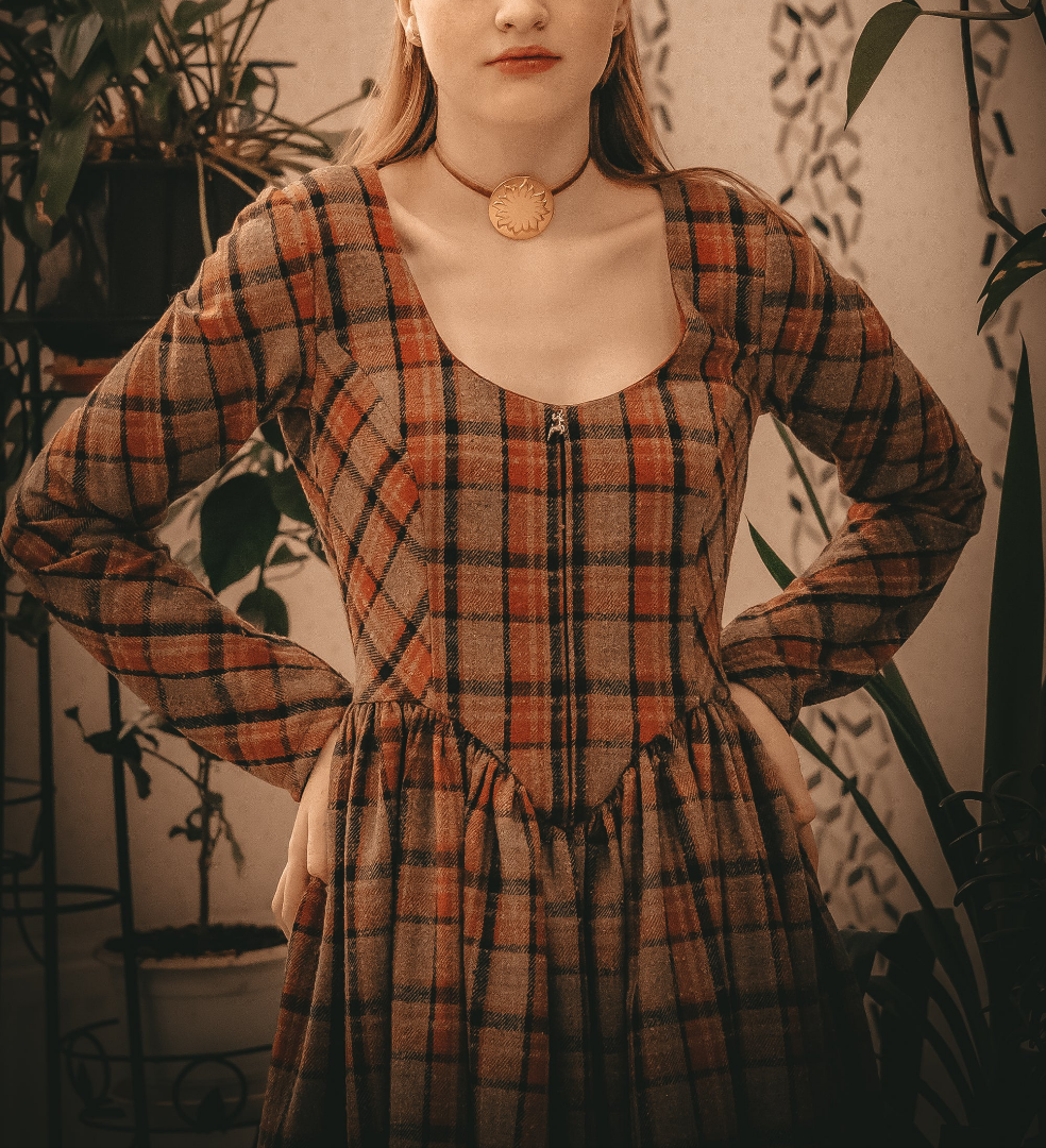 Rust check Demelza dress