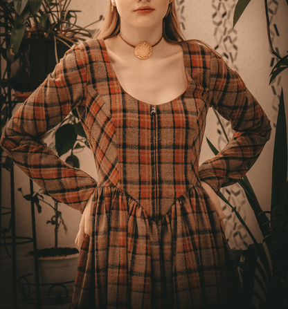 Rust check Demelza dress