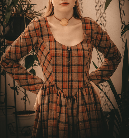 Rust check Demelza dress