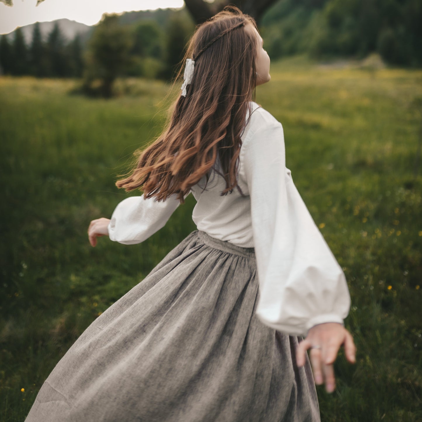 Anne Shirley of Green Gables classic linen skirt