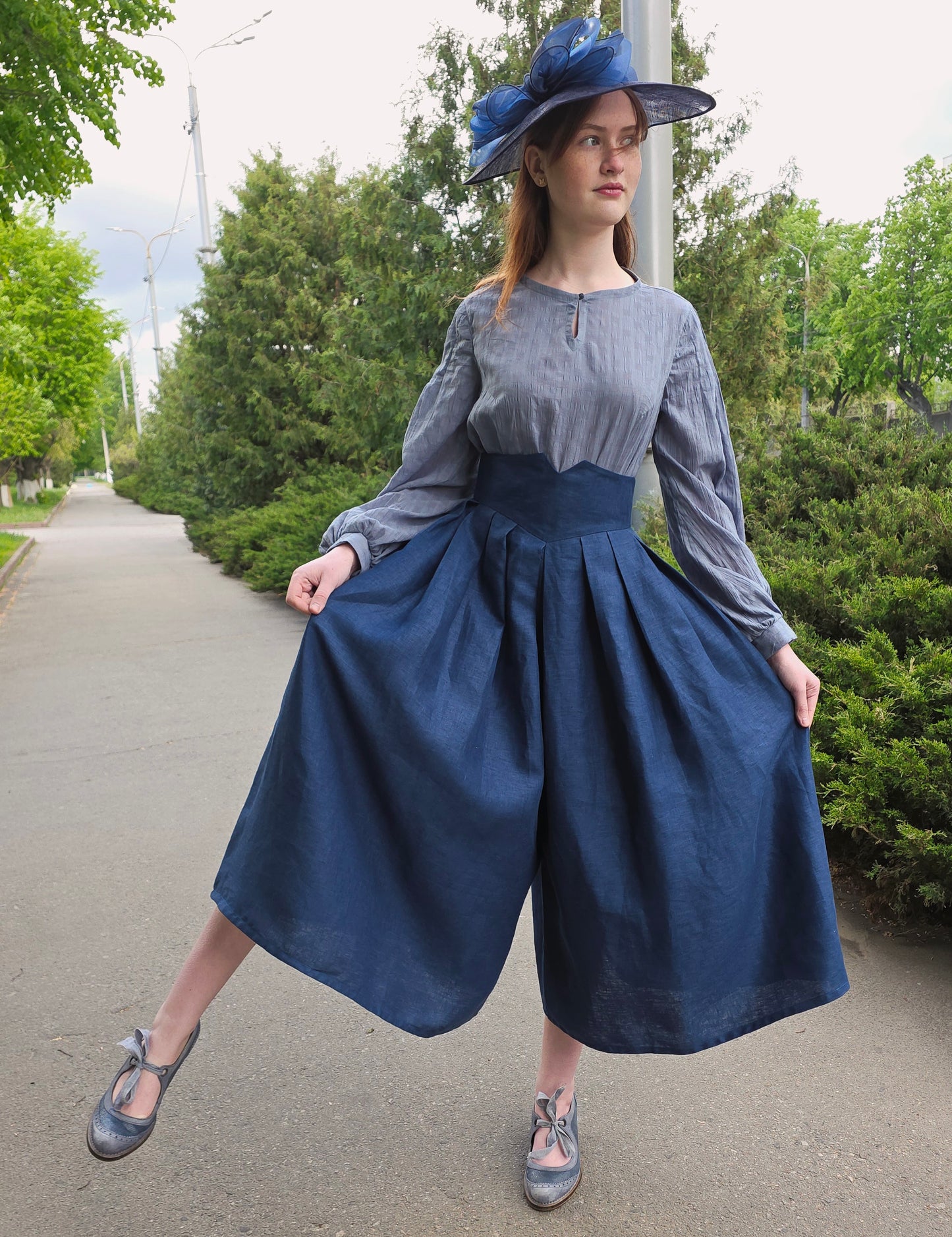 Edwardian inspired skirt-pants